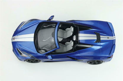 1:18 Chevrolet Corvette C8 Stingray Convertible - Resin Model - 2021 - Elkhart Blue - GT Spirit Models - US033