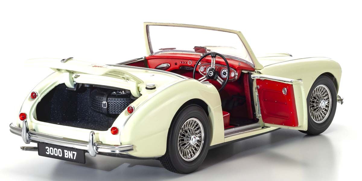 1:18 Austin-Healey 3000 Mk-1 (BN7) - English White - Kyosho - 08149EW