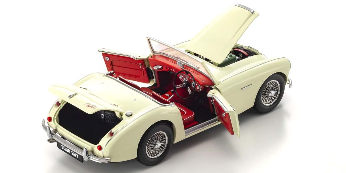 1:18 Austin-Healey 3000 Mk-1 (BN7) - English White - Kyosho - 08149EW