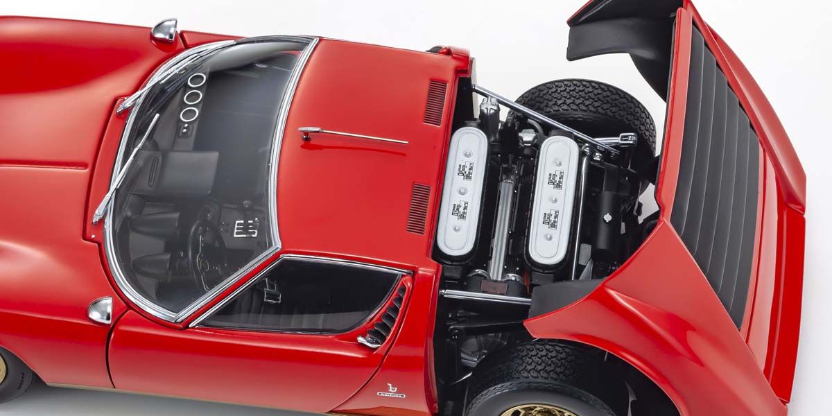 1:18 Lamborghini Miura P400SV - Red/Gold - Kyosho - 08317RG