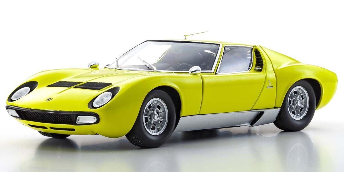 1:18 Lamborghini Miura P400SV - Yellow/Silver - Kyosho - 08317Y