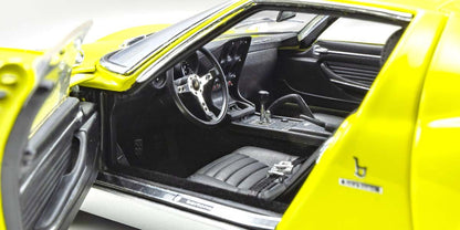 1:18 Lamborghini Miura P400SV - Yellow/Silver - Kyosho - 08317Y