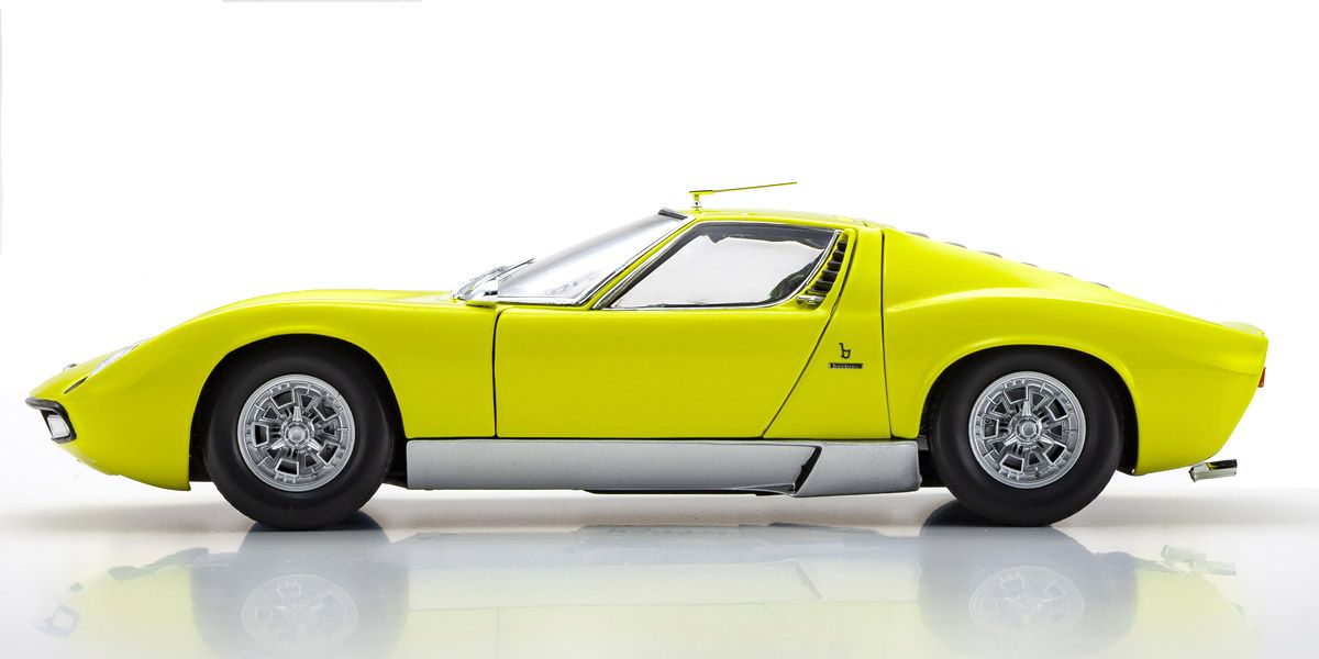 1:18 Lamborghini Miura P400SV - Yellow/Silver - Kyosho - 08317Y
