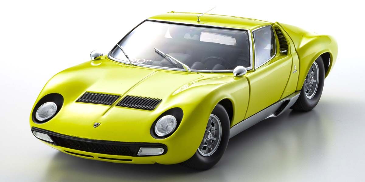 1:18 Lamborghini Miura P400SV - Yellow/Silver - Kyosho - 08317Y