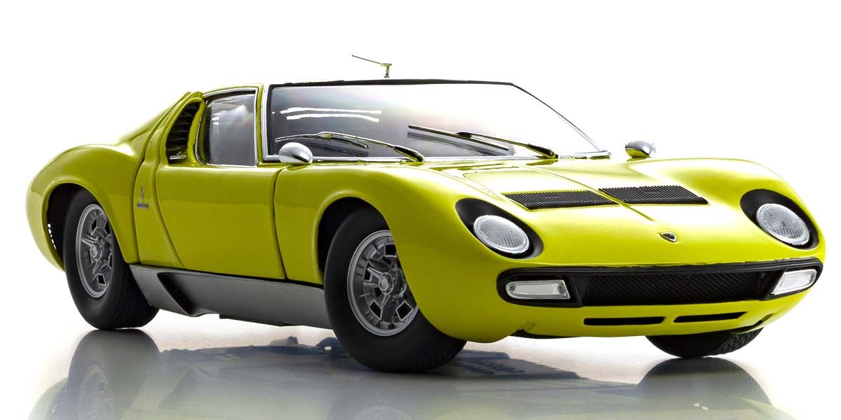 1:18 Lamborghini Miura P400SV - Yellow/Silver - Kyosho - 08317Y