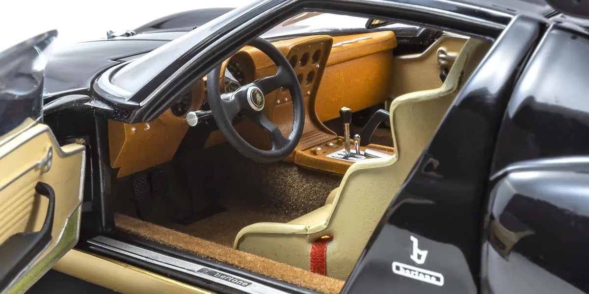 1:18 Lamborghini Miura SVR - Black/Gold - Kyosho - 08319BKG