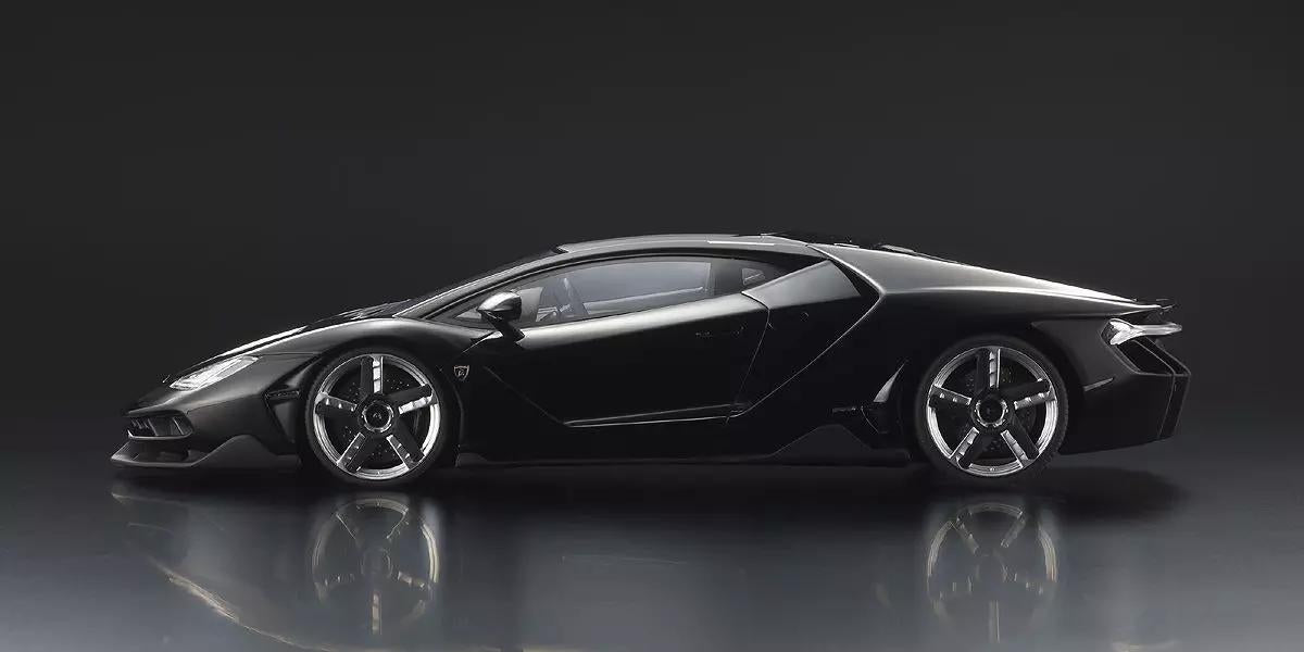 1:18 Lamborghini Centenario - Resin Model - Metallic Black - Kyosho - KSR18503BK
