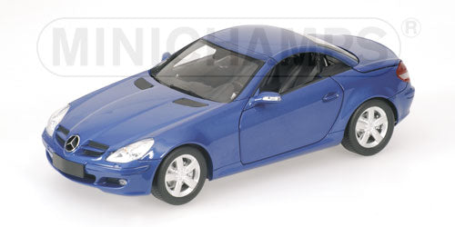 1:18 Mercedes-Benz SLK-Class - With movable roof - 2004 - Blue Metallic - Minichamps - 100 033131