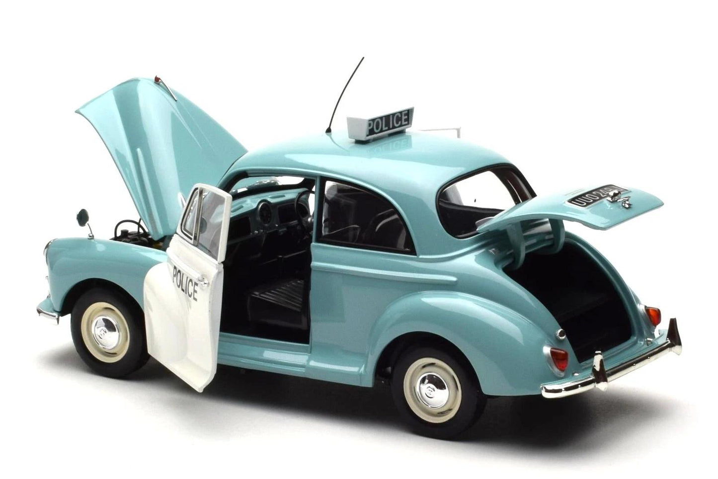 1:18 Morris Minor (RHD) - Police - 1959 - Blue/White - Minichamps - 150 137090