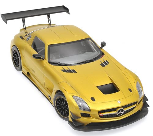 1:18 Mercedes-Benz SLS AMG GT3 Street - 2011 - Gold - Minichamps - 151 113106