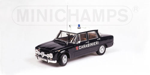 1:18 Alfa Romeo 1600 Giulia - Carabinieri - 1970 - Dark Blue - Minichamps - 180 120990