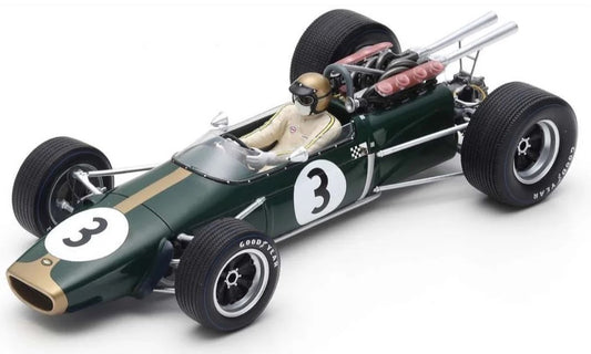 1:18 Brabham F1 BT24 #3 - French GP - Winner - 1967 - Formula 1 - Brabham Racing Organisation - Jack Brabham - Spark Model - 18S503
