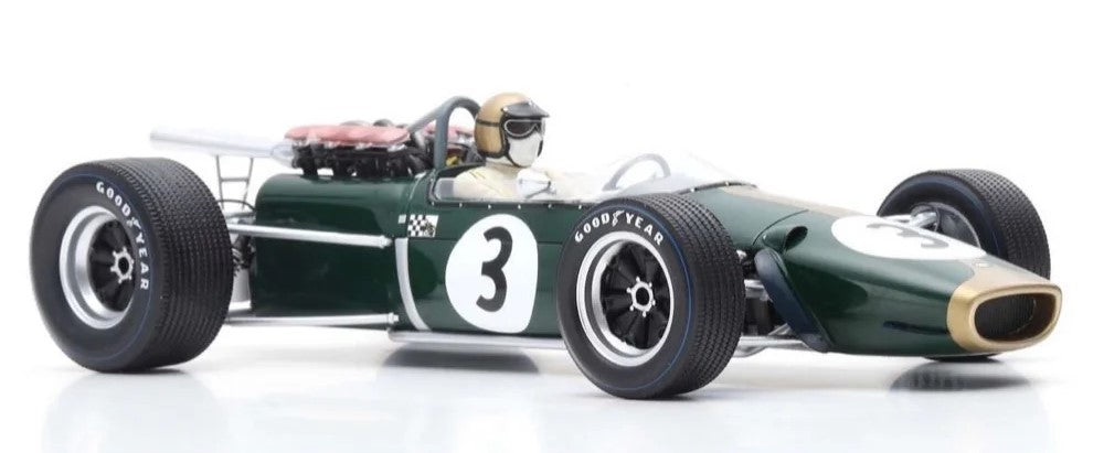 1:18 Brabham F1 BT24 #3 - French GP - Winner - 1967 - Formula 1 - Brabham Racing Organisation - Jack Brabham - Spark Model - 18S503
