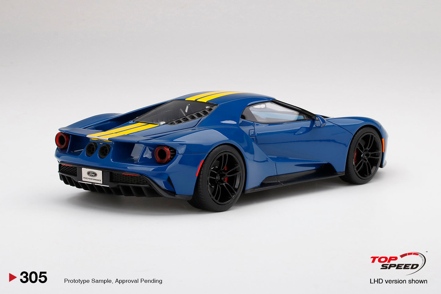 1:18 Ford GT - Sunoco Blue w/Yellow Stripe - Top Speed - TS0305
