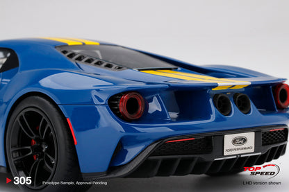 1:18 Ford GT - Sunoco Blue w/Yellow Stripe - Top Speed - TS0305